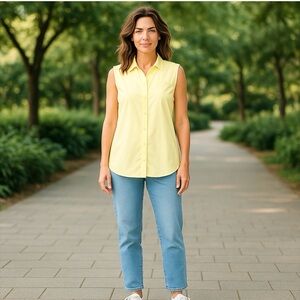 Eddie Bauer Top Womens XL Yellow Performance Outdoor Moisture Wicking Breathable